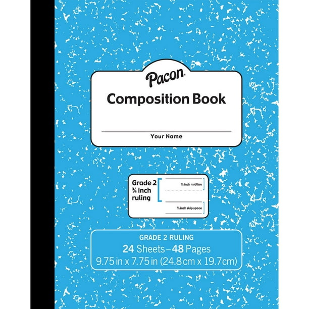 Wide ruled 2 Pacon Marble Composition Notebooks